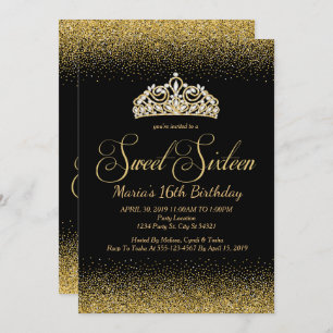 Parties scintillant d'or, Sweet 16 Invitations