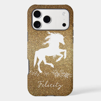 Parties scintillant d'or Unicorn Coque-Mate coque