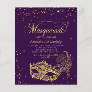 PARTIES SCINTILLANT d'or violet BUDGET Mascarade A