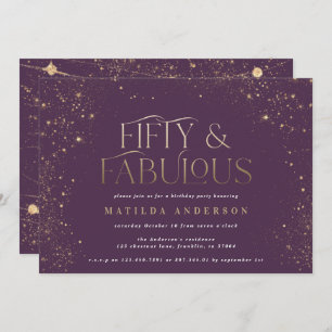 Parties scintillant dorée violet 50 et fabuleuse f