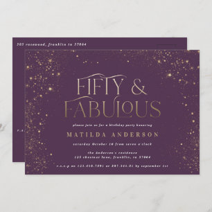 Parties scintillant dorée violet 50 et fabuleuse f