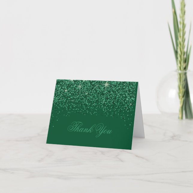Parties scintillant Emerald Glitz moderne Merci Ca (Devant)