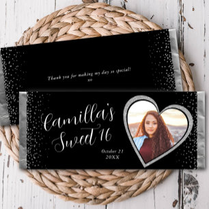Parties scintillant en argent Black Custom Candy B