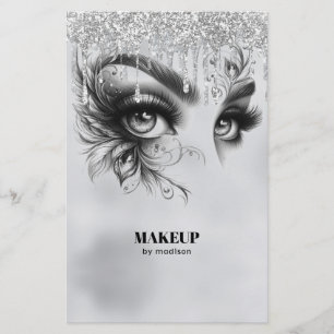 Parties scintillant en argent de maquillage