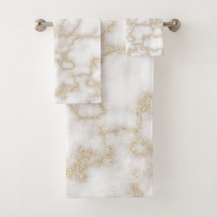 Parties scintillant en faux or en marbre moderne e