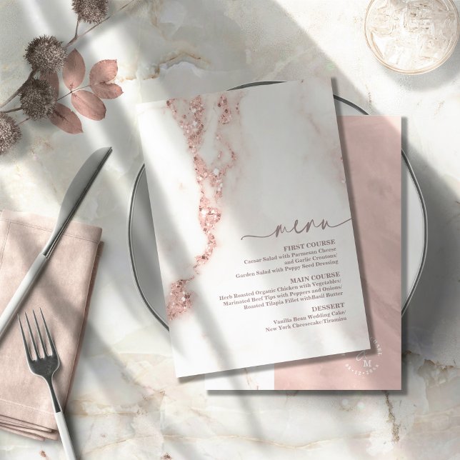 Parties scintillant en marbre moderne Mariage Rose (Créateur téléchargé)