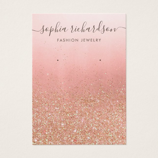 parties scintillant en or rose carte d'affichage (Devant)