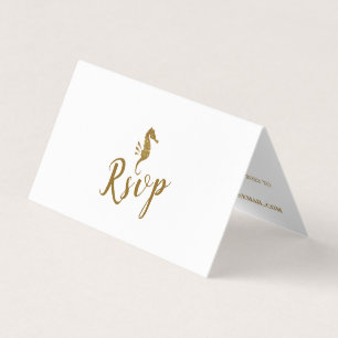 Parties scintillant en or Seahorse avec carte phot