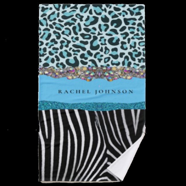 Parties scintillant en verre Turquoise bleu et noi (Créateur téléchargé)