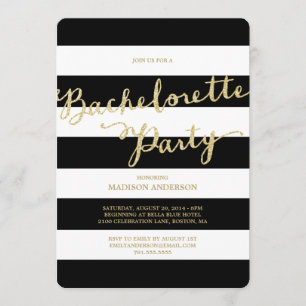 Parties scintillant et glam Invitation de la Bach