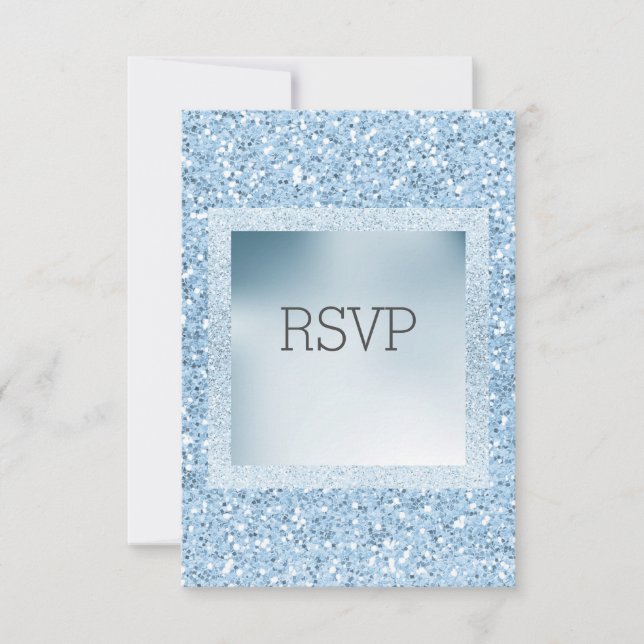 Parties scintillant et réponse Shimmer carte RSVP  (Devant)
