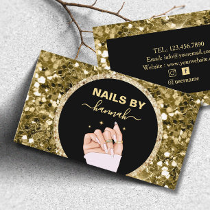 Parties scintillant Femme Hand Nail salon Carte de