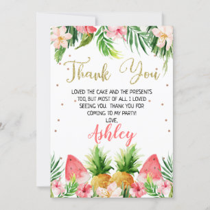 Parties scintillant Floral Hawaiian Birthday Carte