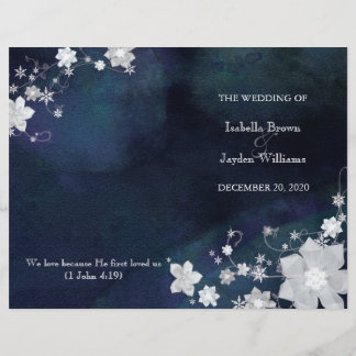 Parties scintillant florale Mariage d'hiver Bi pro