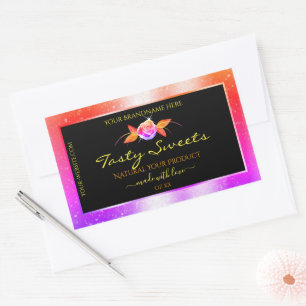 Parties scintillant florale sur les Étiquettes de