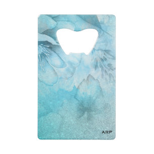 *~* Parties scintillant florale turquoise aquarell