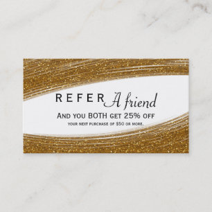 Parties scintillant Gold Sparkle et carte client W