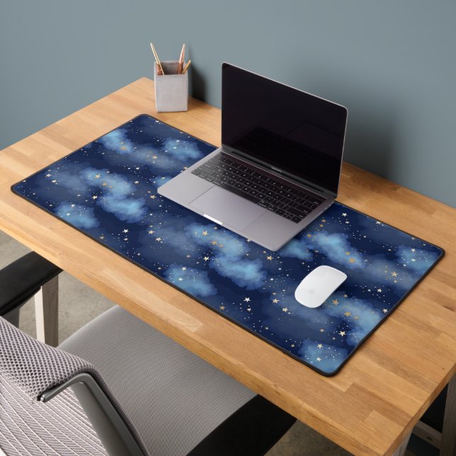 Parties scintillant Gold Stars Dark Blue Sky Motif (Bureau 2)