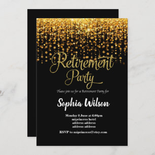 parties scintillant invitation de la partie de ret