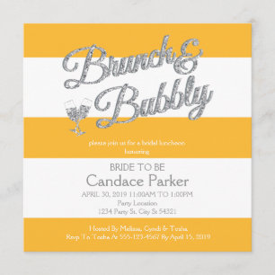 Parties scintillant, Invitations de douche nuptial