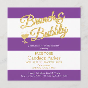 Parties scintillant, Invitations de douche nuptial