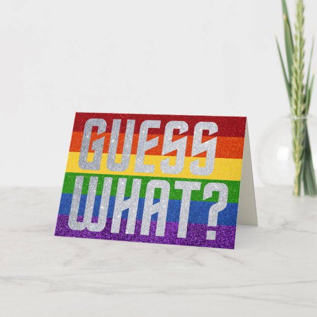 PARTIES SCINTILLANT LGBT Devine Quoi ? Carte de so (Devant)