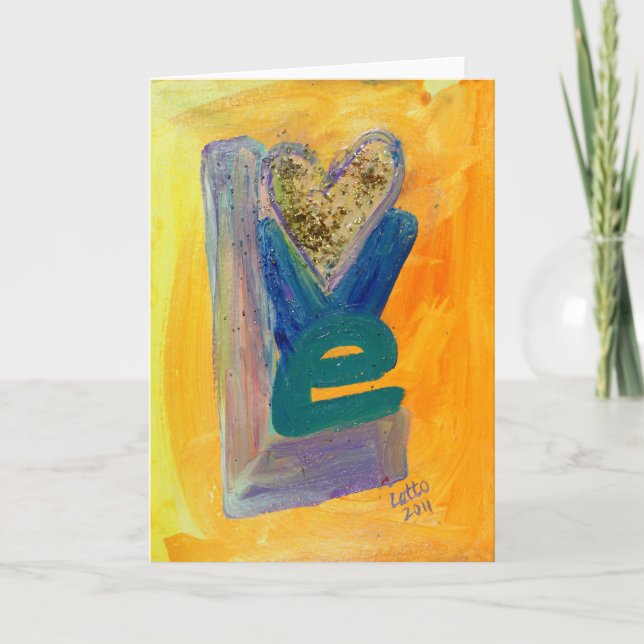 Parties scintillant Love Spring ou carte de voeux (Devant)