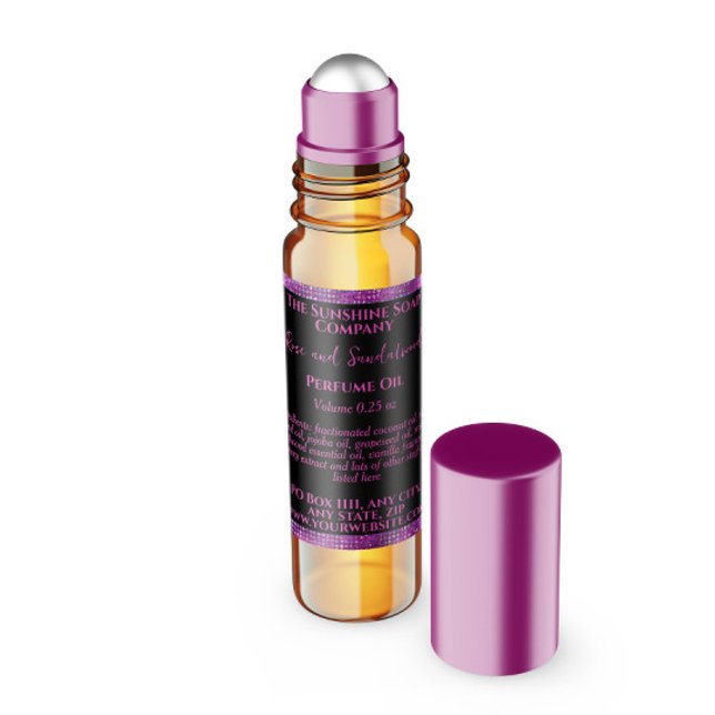 Parties scintillant Magenta Noir étiquette à roule (Créateur téléchargé)