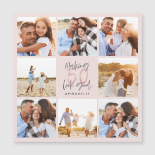 parties scintillant magnétique à ceinture rose 50e