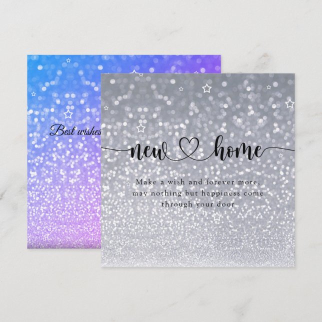 Parties scintillant Minime nouvelle carte de chauf (Devant / Derrière)