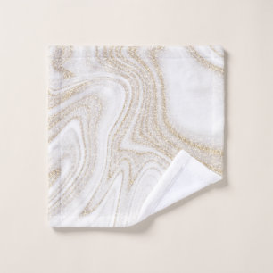 Parties scintillant moderne chic en marbre blanc f