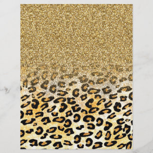 Parties scintillant moderne Leopard Motif Gold Om