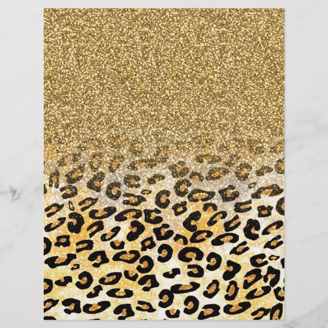 Parties scintillant moderne Leopard Motif Gold  Om (Devant)