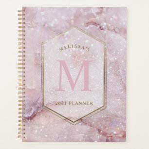 Parties scintillant moderne Monogramme en marbre C