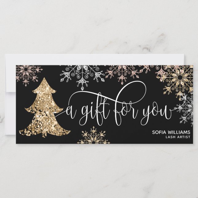 Parties scintillant moderne Noël Arbre de neige Fl (Devant)