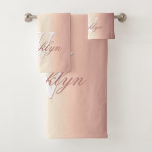 Parties scintillant Monogrammes en or rose