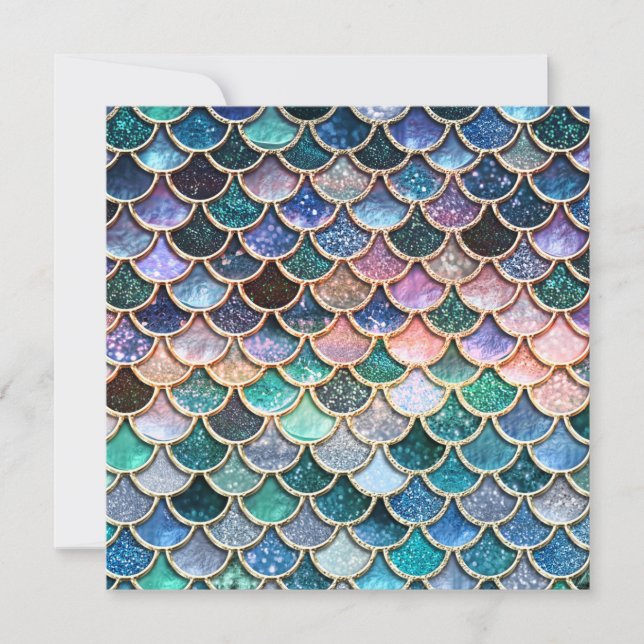 Parties scintillant multicolore de luxe Mermaid (Devant)