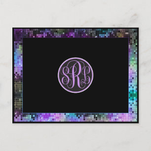 Parties scintillant Multicolore Et Carte de remerc