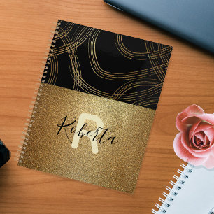 Parties scintillant Noir Et Bronze Moderne Glam Ch