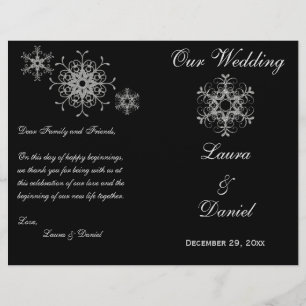 Parties scintillant noire et argent Snowflakes Pro