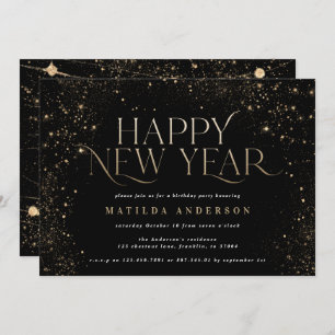 Parties scintillant noire or fête du nouvel an