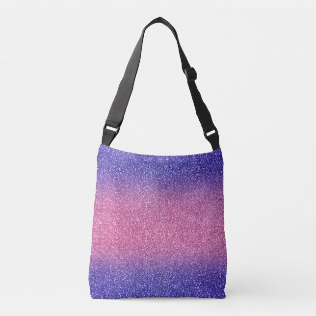 Parties scintillant Ombre bleu-rose Sac carrossabl (Devant)
