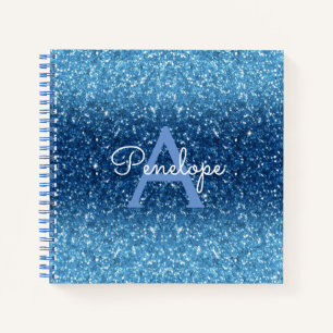 Parties scintillant Ombre bleue et carnet de croqu