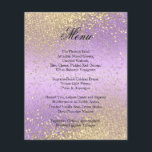 Parties scintillant or classique et lavande violet<br><div class="desc">Menu. Parties scintillant dorée moderne de mercredi et lavande violette prêt pour vous à personnaliser. Produits correspondants disponibles - 📌 Si vous avez besoin d'une personnalisation plus poussée, cliquez sur la zone "Cliquez pour Customiser plus loin" ou "Customiser ou modifier la conception" et utilisez notre outil de conception pour redimensionner,...</div>