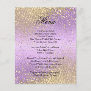 Parties scintillant or classique et lavande violet