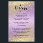 Parties scintillant or classique et lavande violet<br><div class="desc">Menu. Parties scintillant dorée moderne de mercredi et lavande violette prêt pour vous à personnaliser. Produits correspondants disponibles - 📌 Si vous avez besoin d'une personnalisation plus poussée, cliquez sur la zone "Cliquez pour Customiser plus loin" ou "Customiser ou modifier la conception" et utilisez notre outil de conception pour redimensionner,...</div>