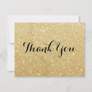 Parties scintillant or et Carte de remerciements n