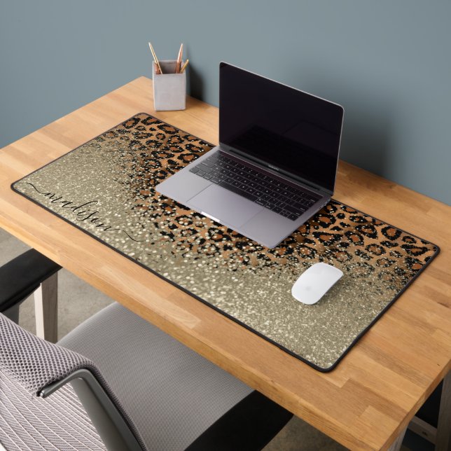 Parties scintillant or et Motif Leopard - Personna (Bureau 2)