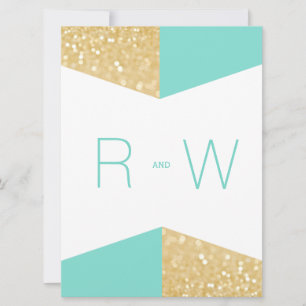 Parties scintillant Or moderne et Faire-part de ma