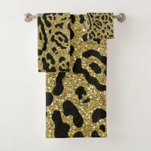 Parties scintillant or noir Cheetah Leopard Poster